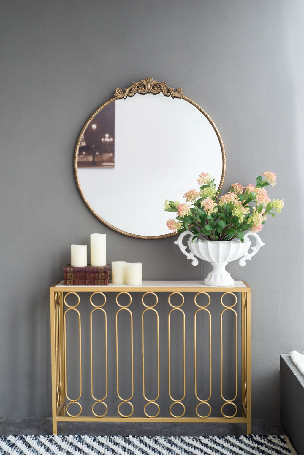 Classic Design Mirror With Baroque Inspired Frame