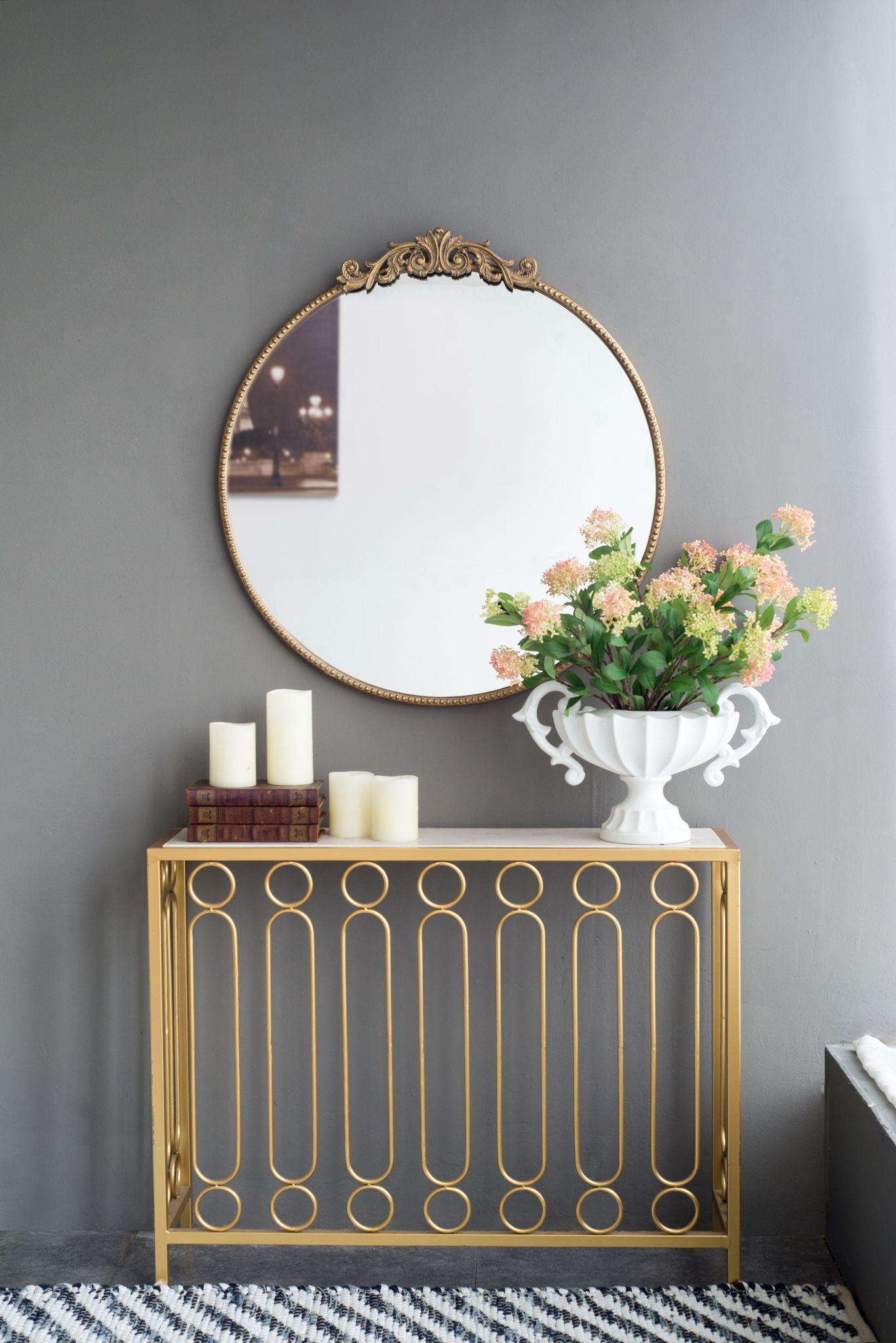 Classic Design Mirror With Baroque Inspired Frame