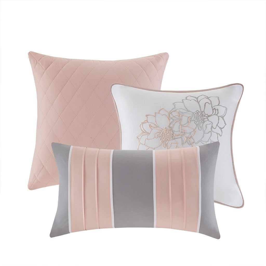 Madison Park Floral Cotton Sateen Comforter Ensemble