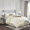 7 Piece Tufted Comforter Set Ivory King