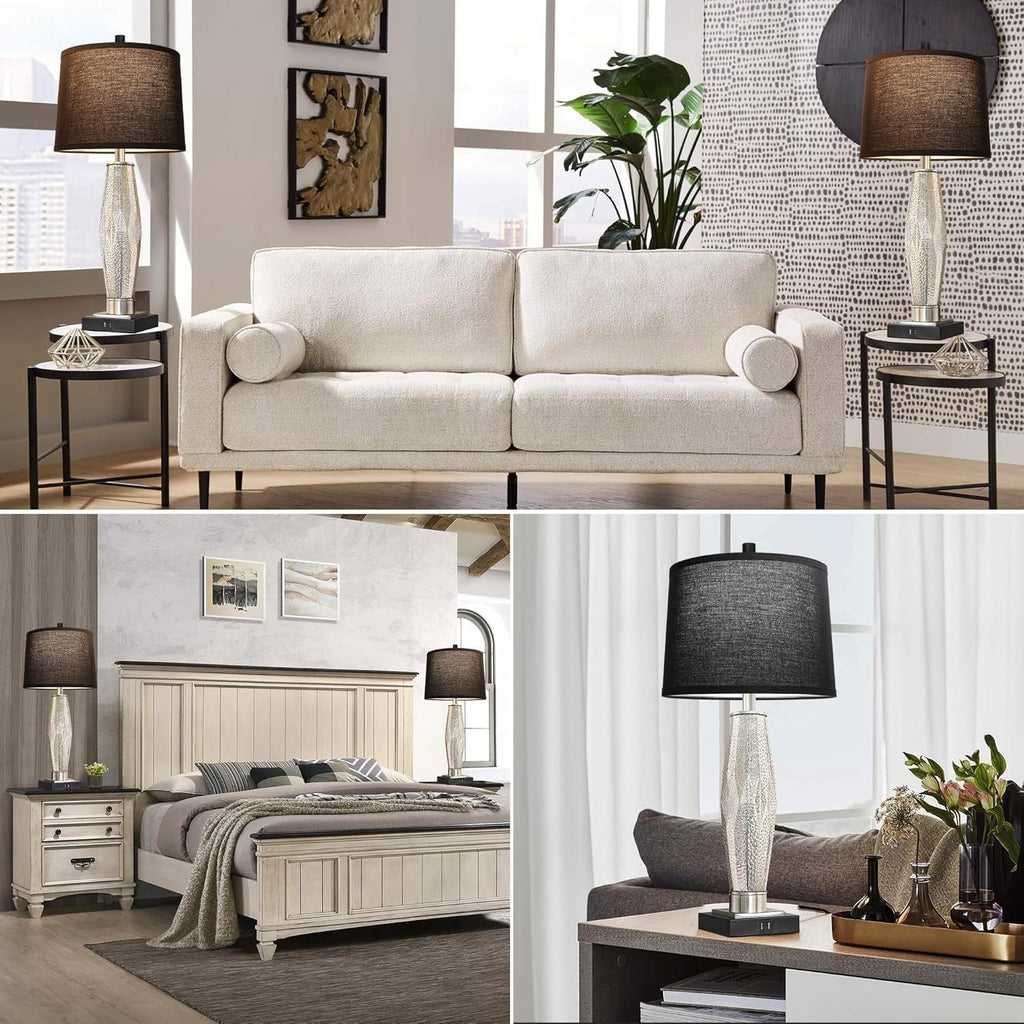 Table Lamps Set of 2 with USB Charging Ports