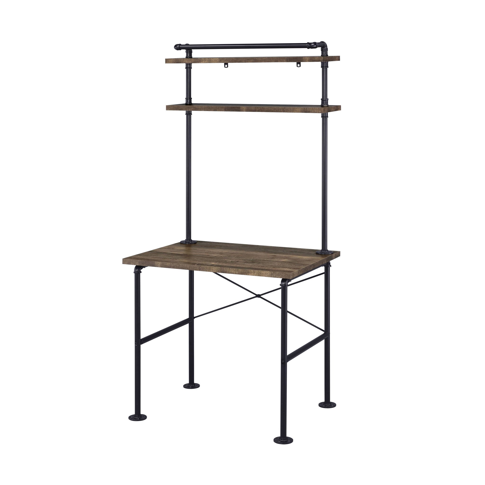 Ensata Rustic Writing Desk - Black / Oak
