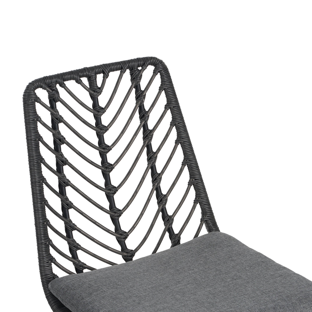 DEJA Chair 2PCS with 2 Cushions, Gray