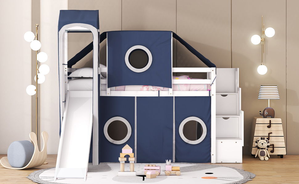 Loft Bed With Tent And Tower