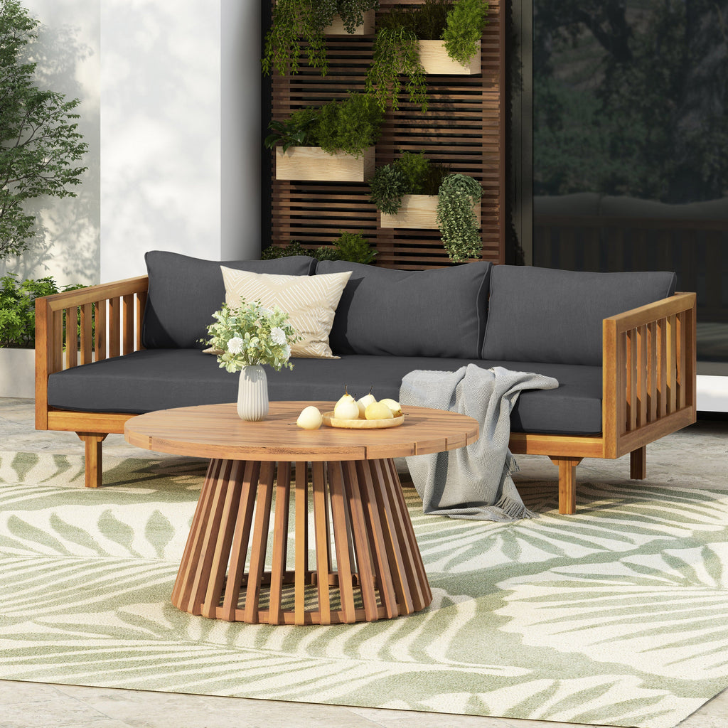 Claremont 3 Seater Daybed and Acacia Wood Patio Table