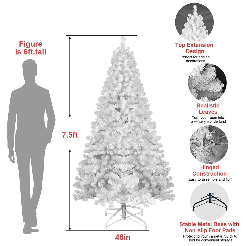 The 4-Foot Pre-Lit Modern White Christmas Tree