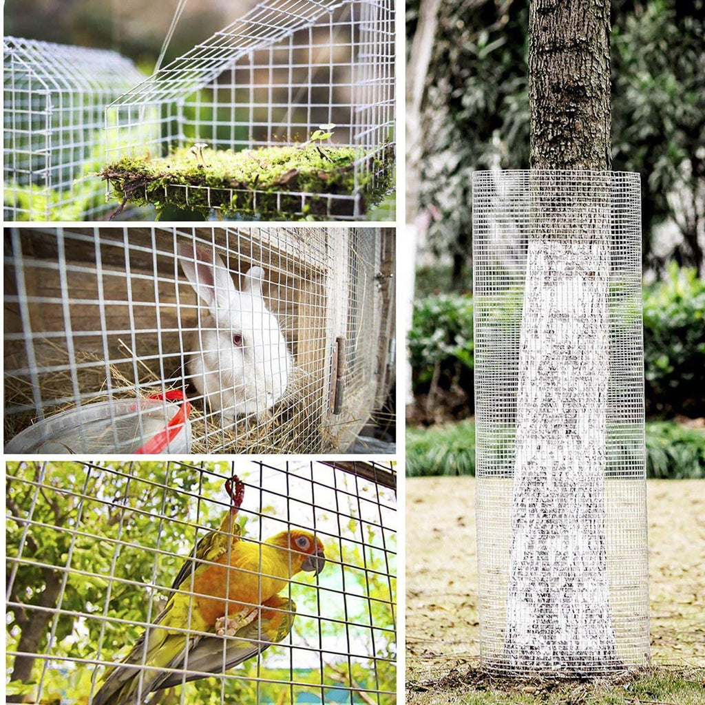 Galvanized Hardware Cloth, Gauge Metal Wire Fencing Roll For Garden And Animal Use - Silver