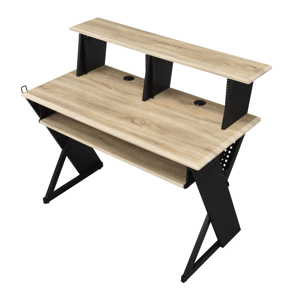 Eleazar Music Recording Studio Desk - Natural Oak