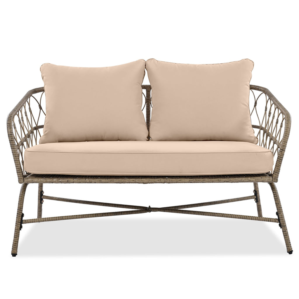 Bohemia-Inspired 4-Person Outdoor Seating Group With Removable Cushions