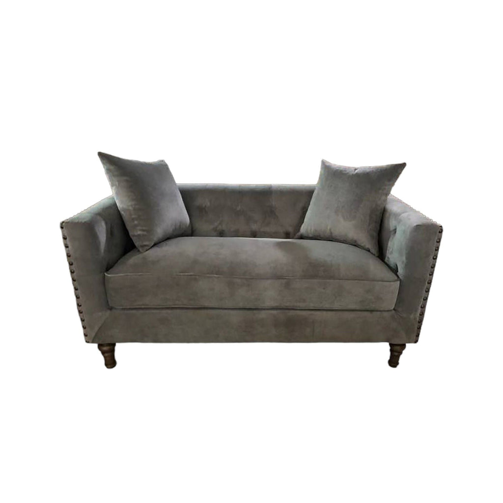 Sidonia - Loveseat With 2 Pillows - Gray