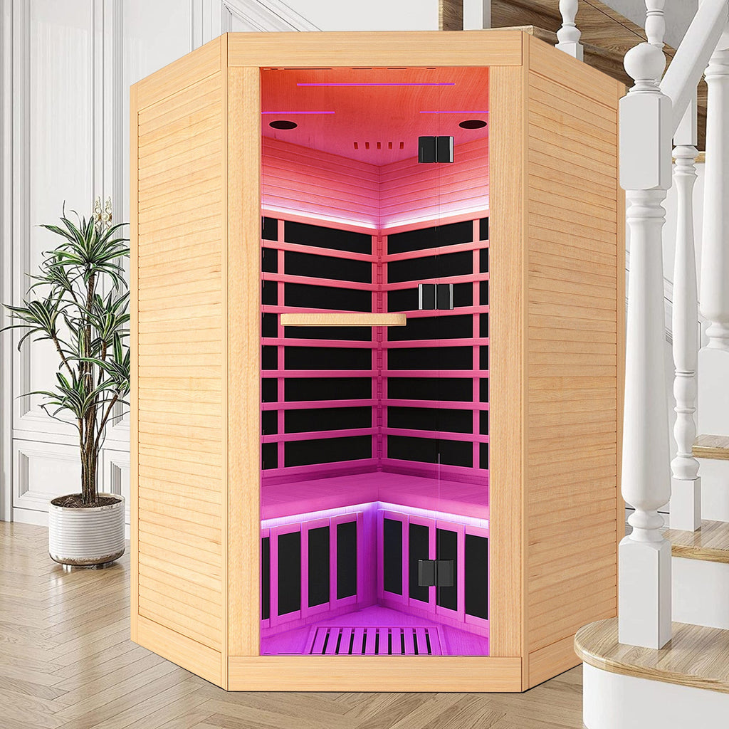 Canadian hemlock pentagonal double sauna