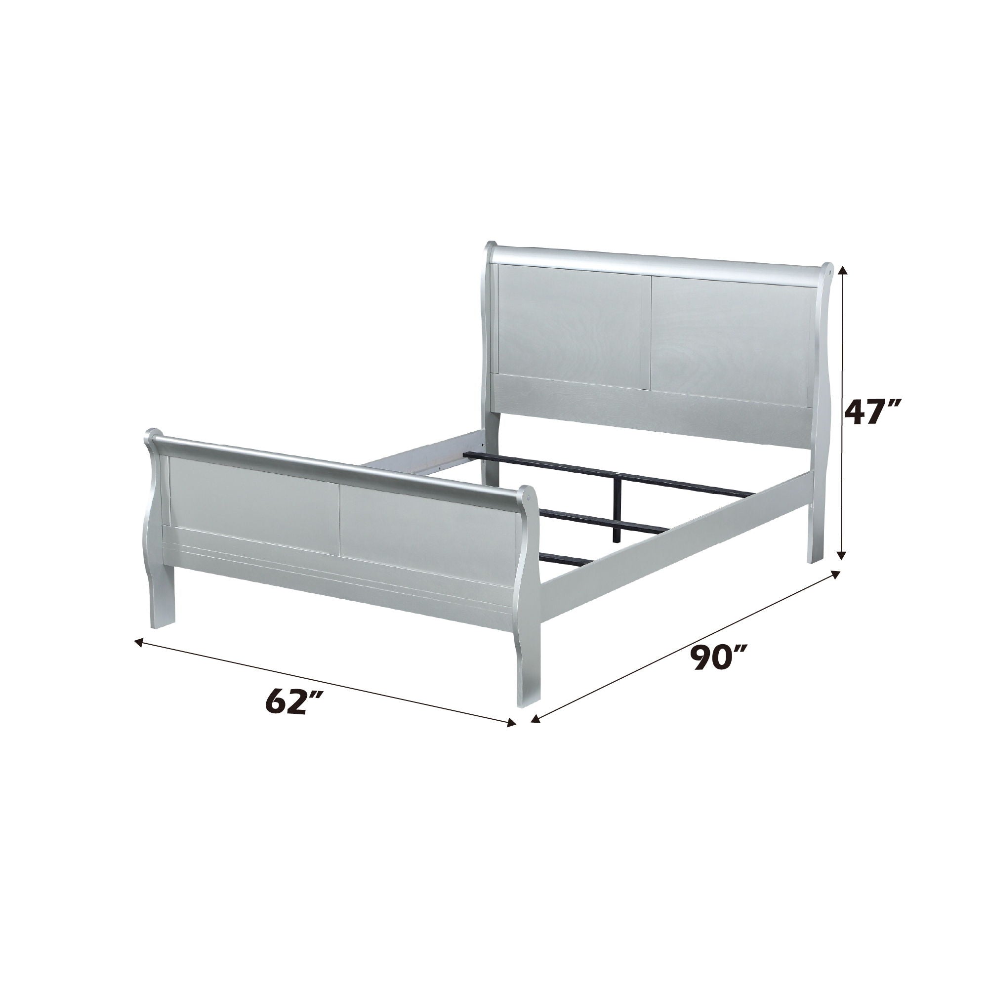Louis Philippe Sleigh Style Bed