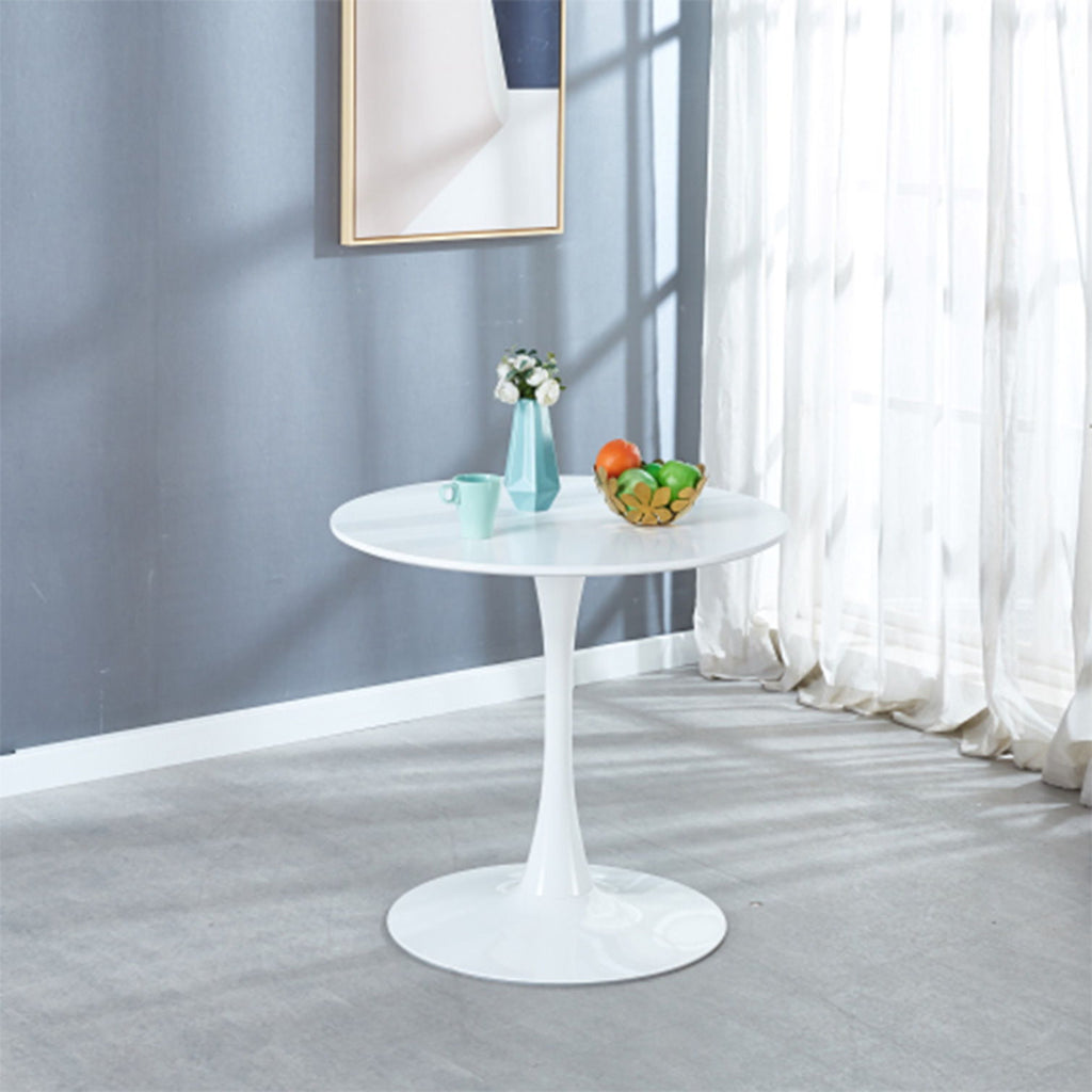 Mid-Century Tulip Table With Round Top and Pedestal Base
