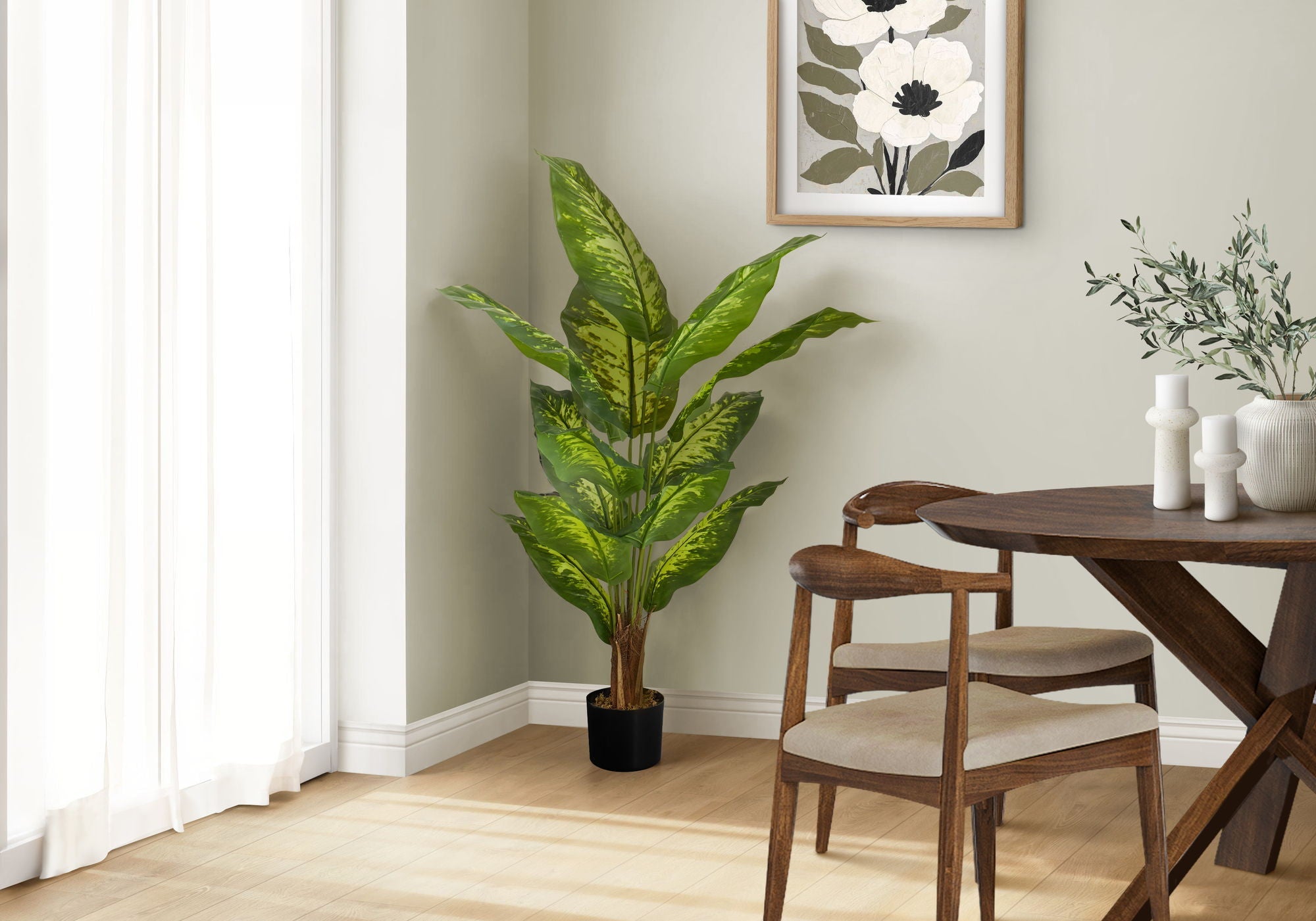 47" Tall Artificial Evergreen Tree with Real Touch Leaves