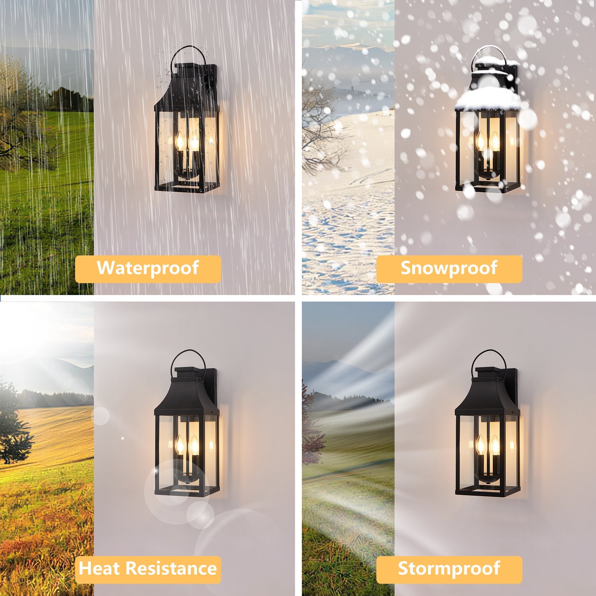 20" Outdoor Wall Light 2-Pack