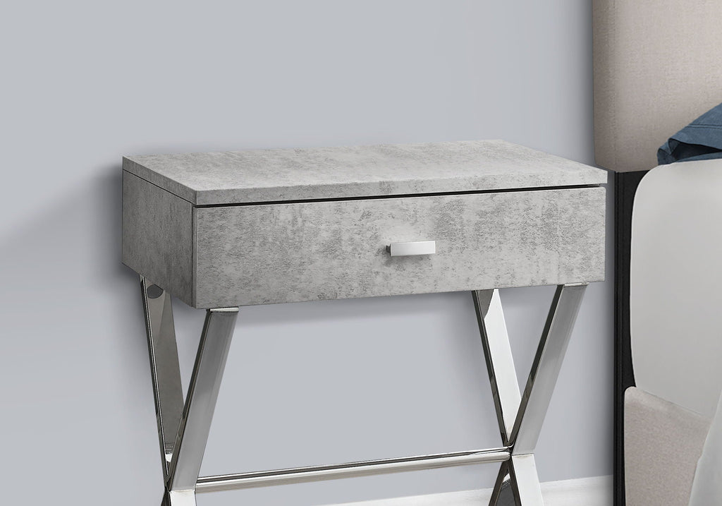 Accent Side X Table With Storage Drawer