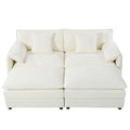 Modern Comfy Deep Seat Modular Sectional Sofa Cloud Couch With Ottoman