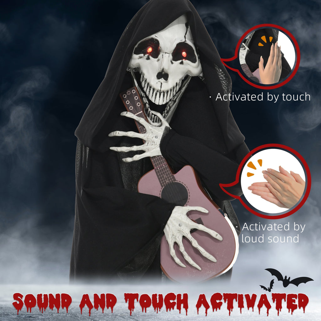 4.3' Animated Grim Reaper Guitarist with Motion and Sound Activation