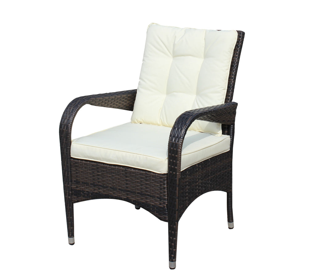 2-Piece Liberatore Dining Chairs with Beige Cushions