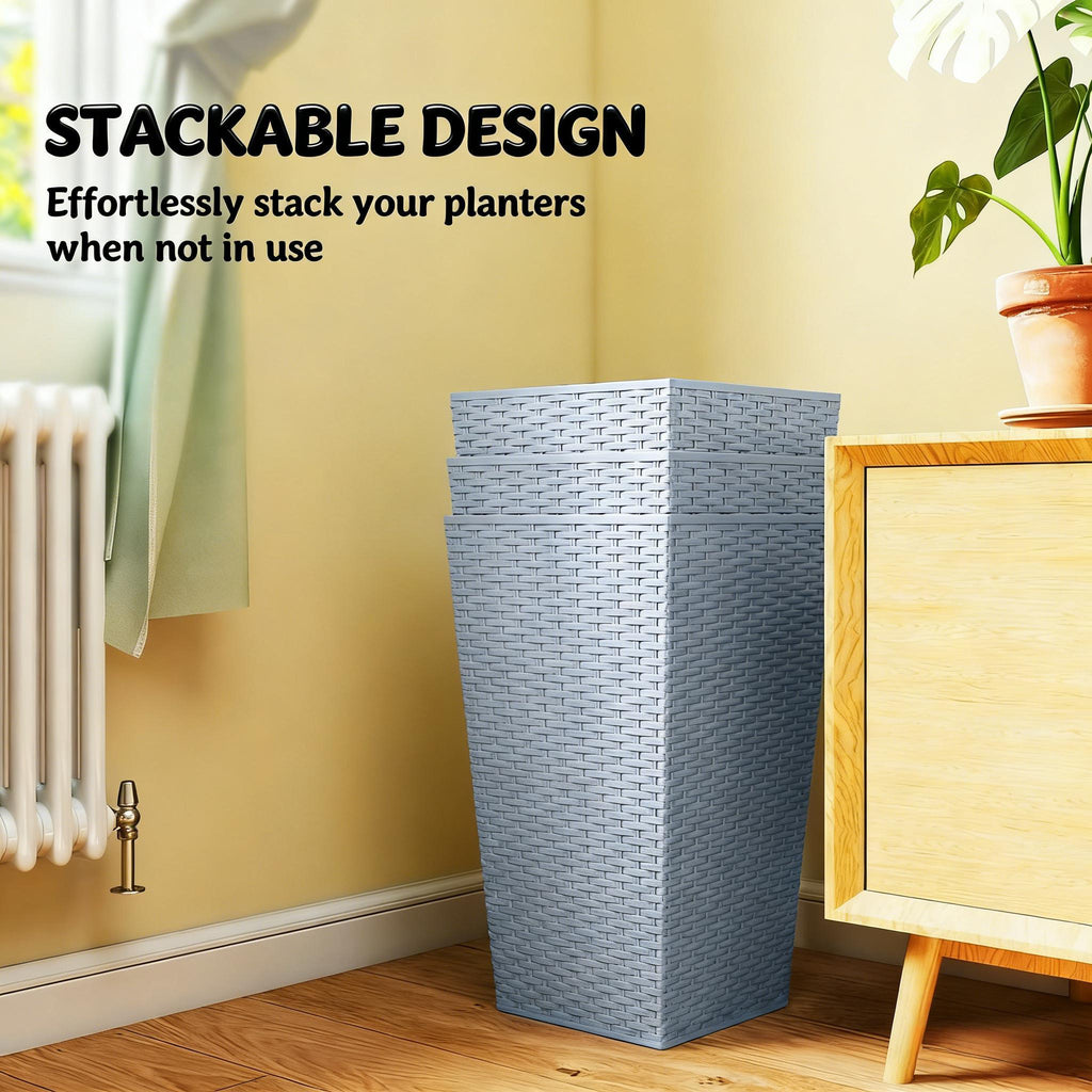 Plants Box Set of 3 Tall Planters