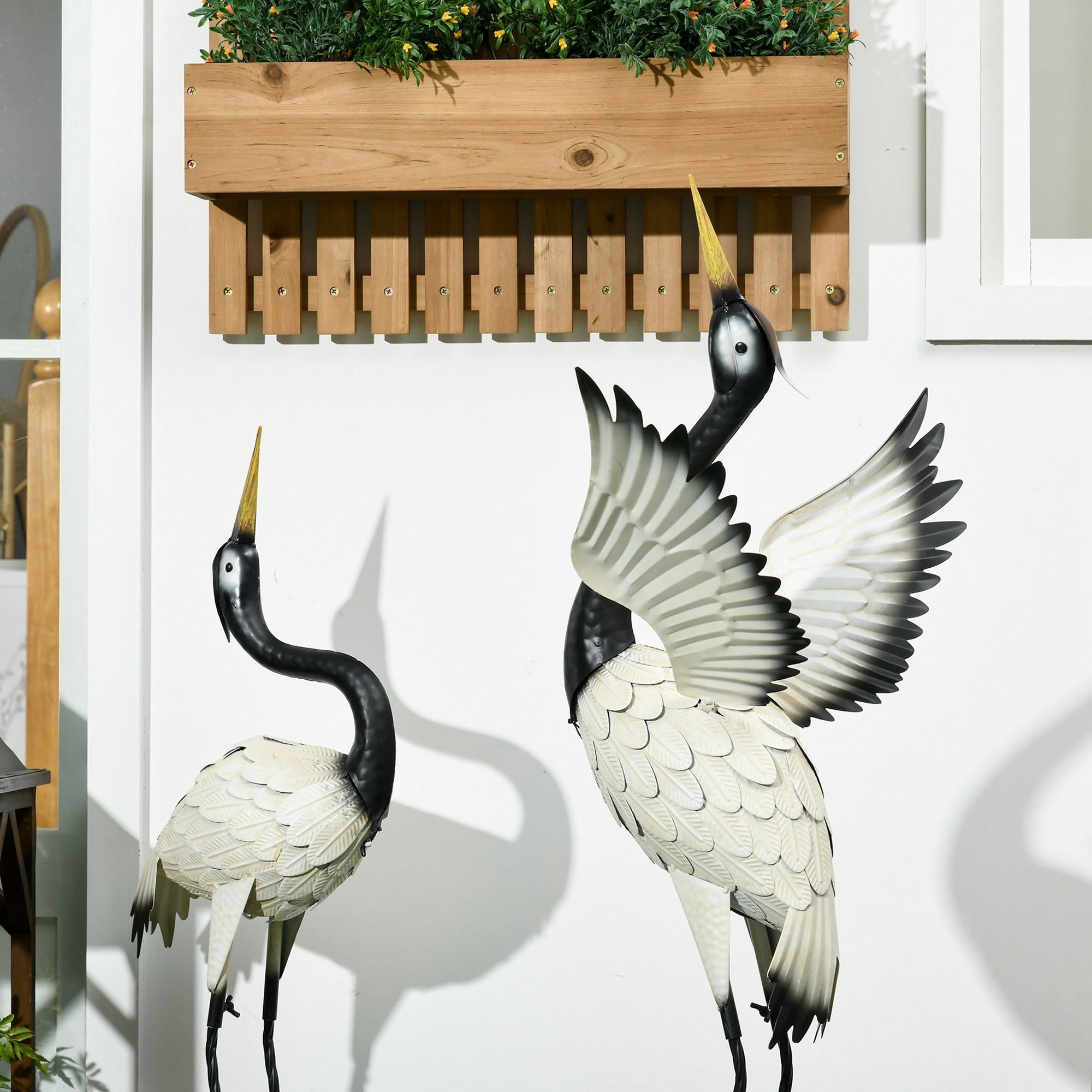 Outsunny Heron Garden Statues Set of 2