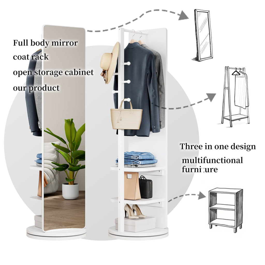 3 In 1 Multifunctional Full-Length Clothing Mirror