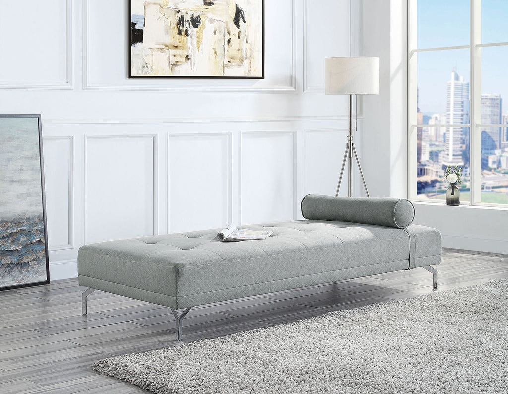 Quenti Velvet Sofa Bed With Pillow - Gray