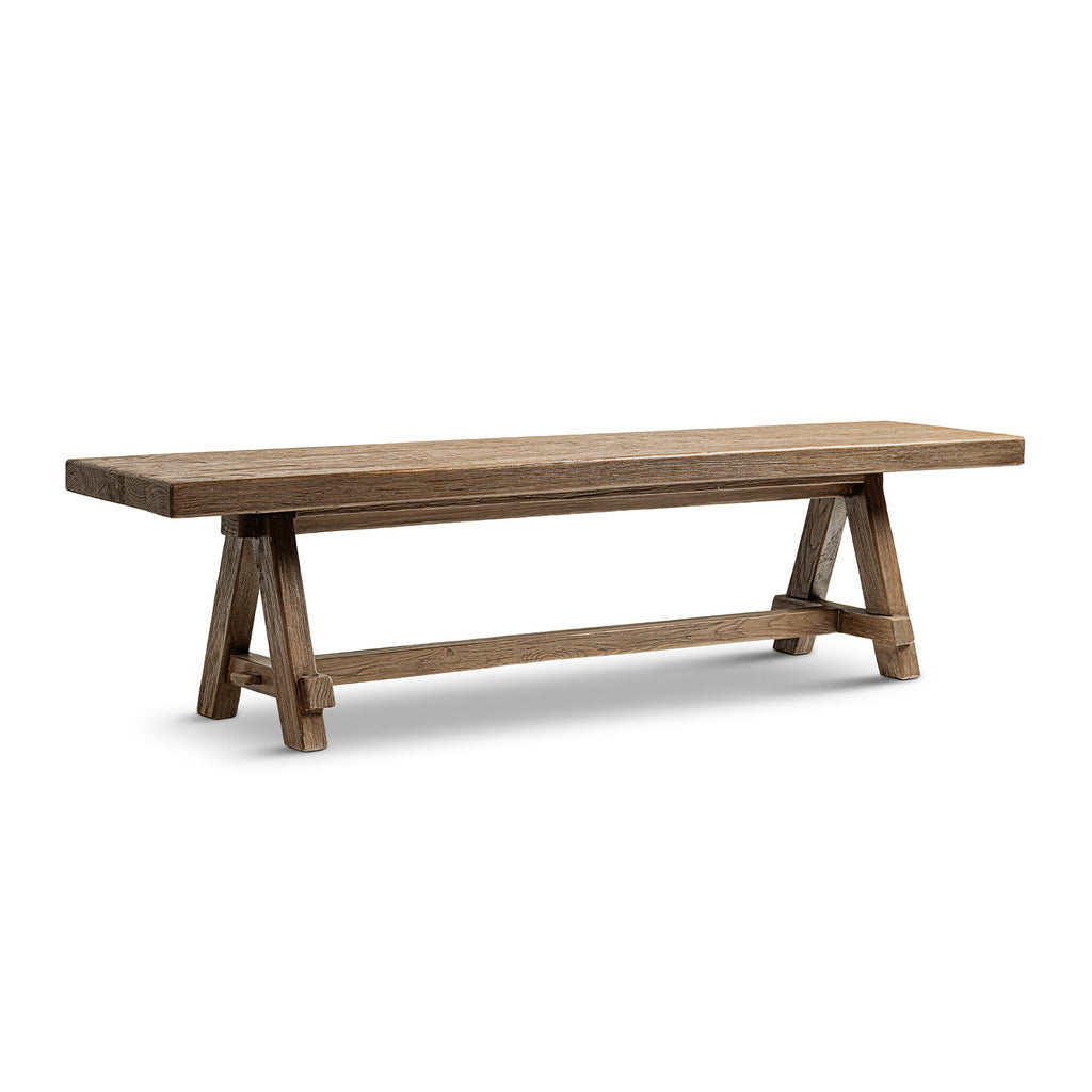 Hawthorne 72' Reclaimed Elm Trestle Dining Bench