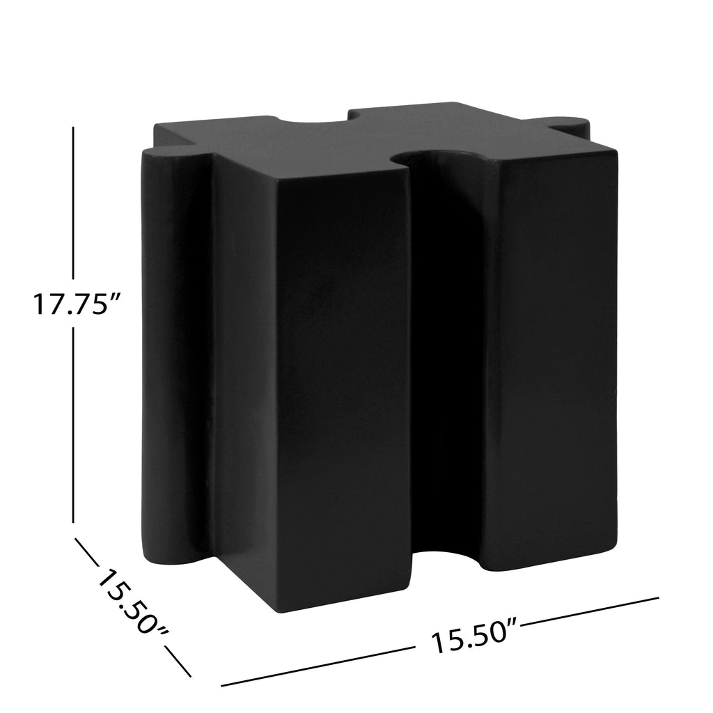 3-Piece Artistic Puzzle Table Set, Modular MGO Side Tables