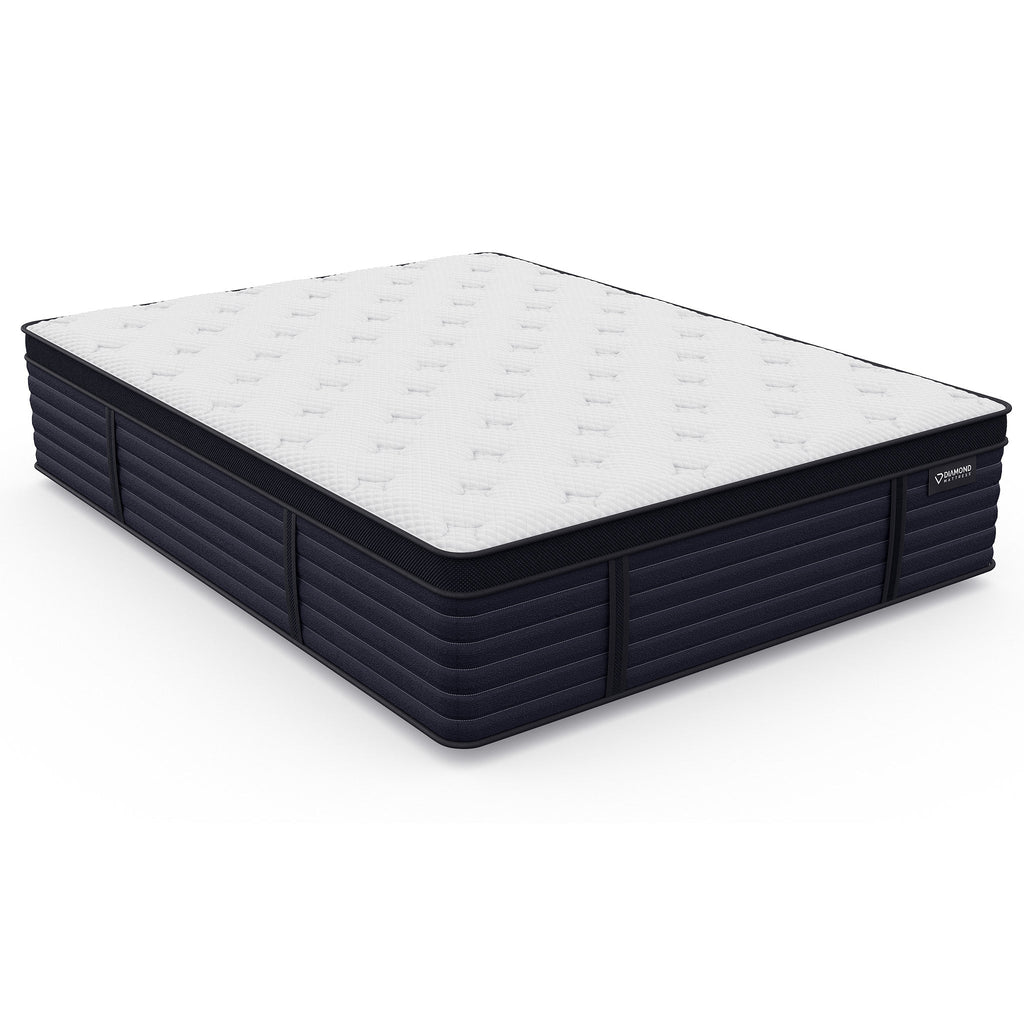 Diamond Hughes Twin Latex Hybrid Mattress with Euro-Top Firm Feel