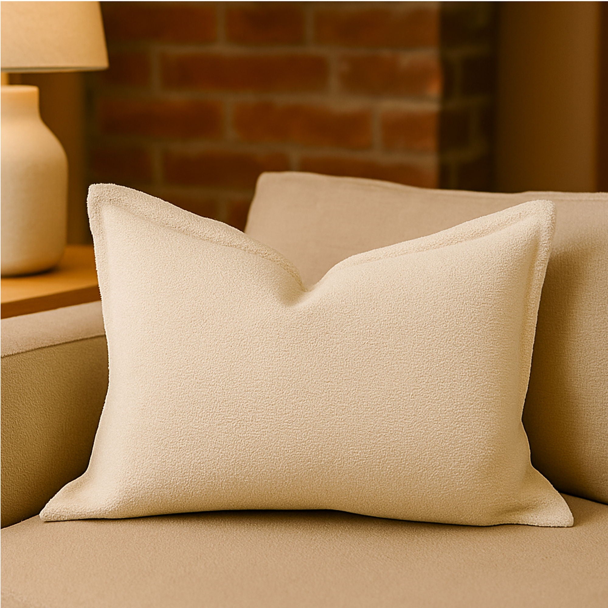 Homey Cozy Comfort Textured Throw Pillow - Ivory