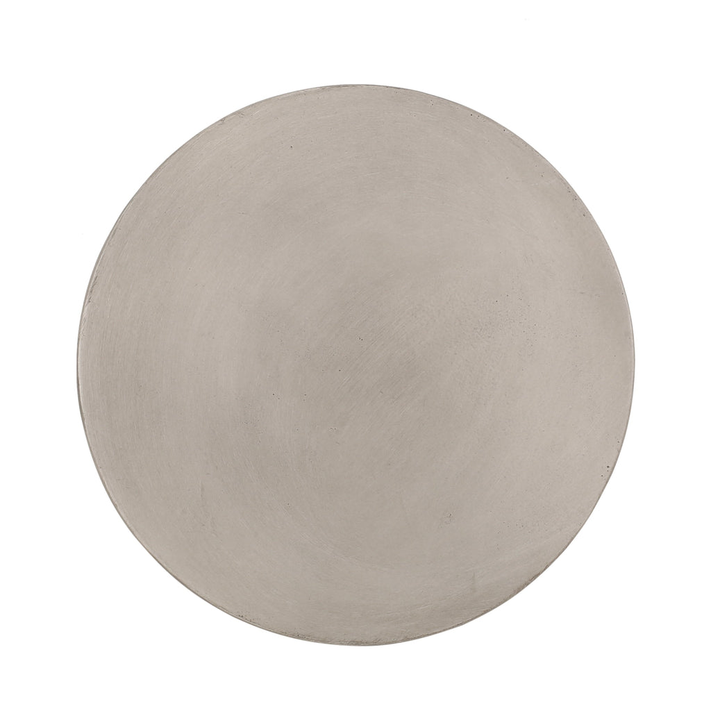 Outdoor Lightweight Concrete Side Table, Light Gray