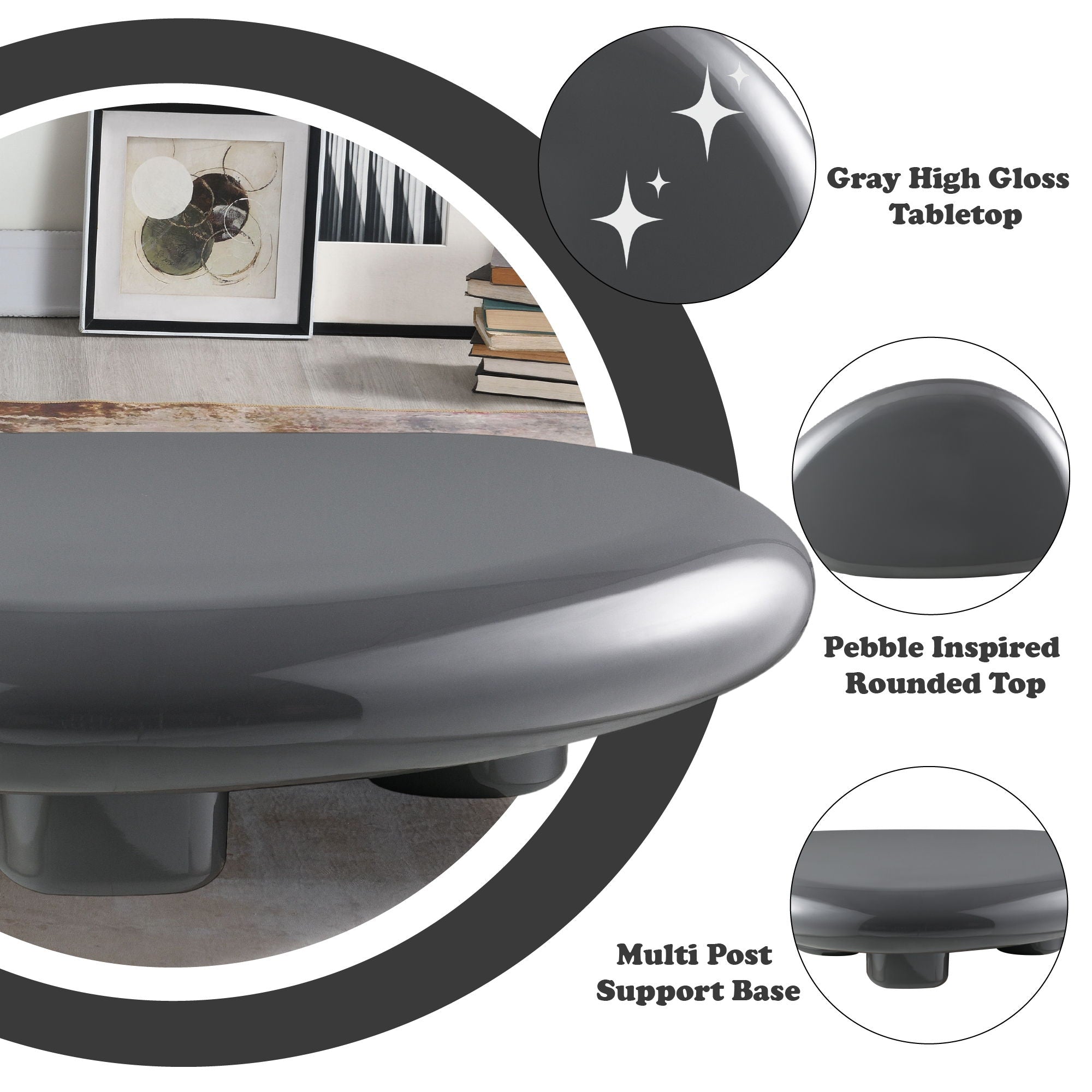Charlene - Coffee Table - Gray