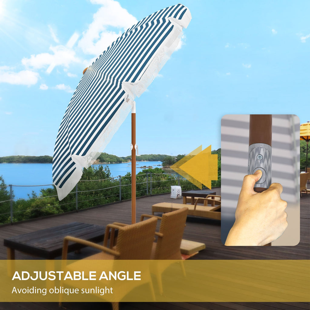 Outsunny 7 x 7 ft Outdoor Patio Umbrella with Tilt and Vent