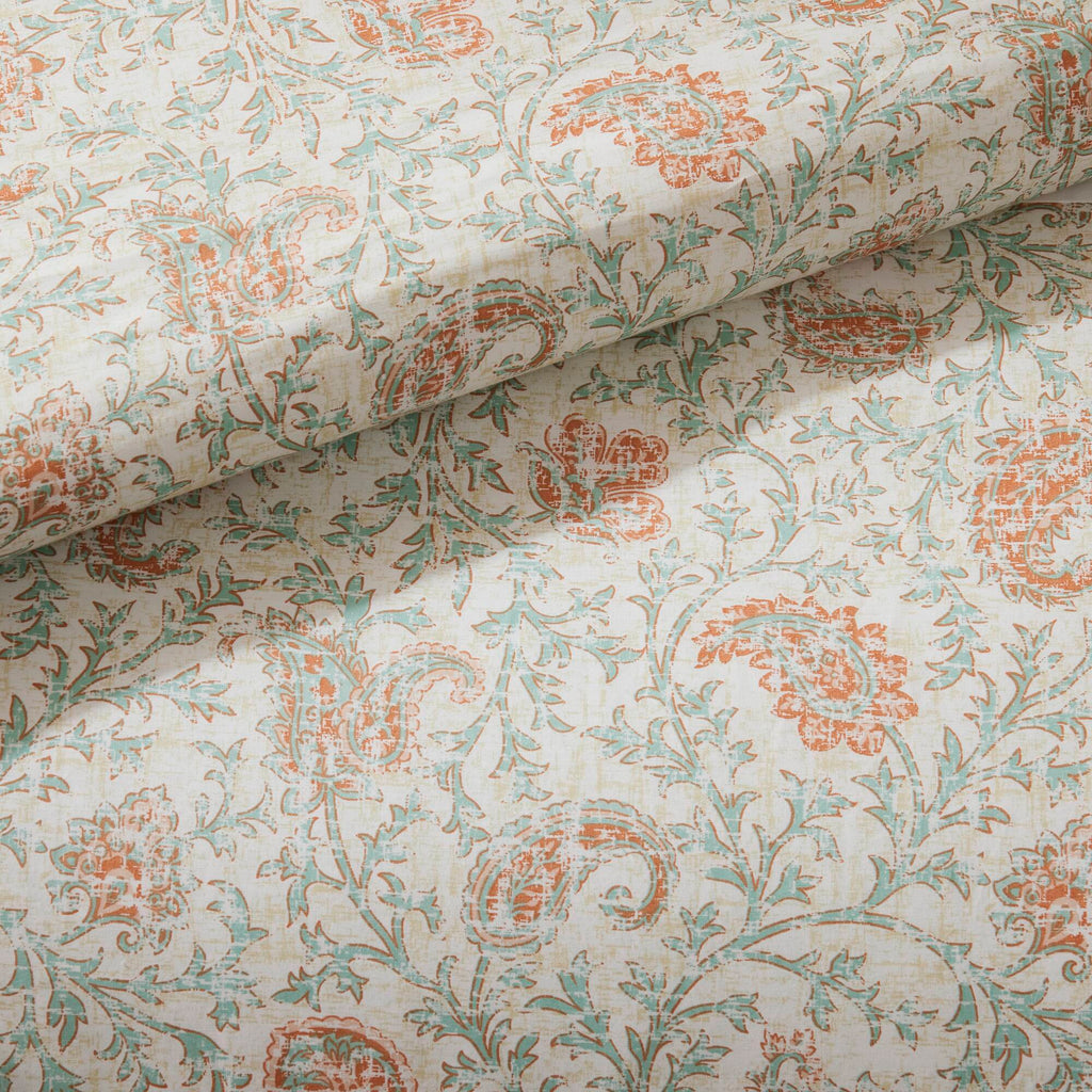 9 Piece Cotton Percale Comforter Set Coral Queen