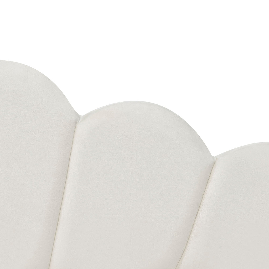 Upholstery Daybed Frame With Shell Shaped Backrest