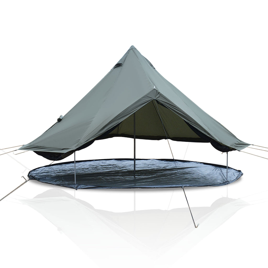 4 Season Bell Tent 13.1FT, Green Waterproof Glamping Yurt Tent