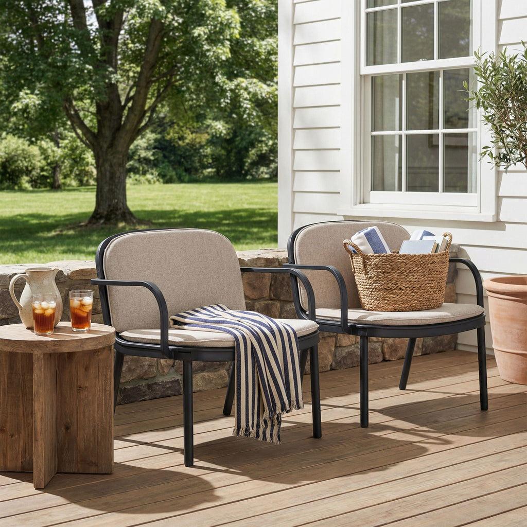 Luna Outdoor Club Chair Set of 2