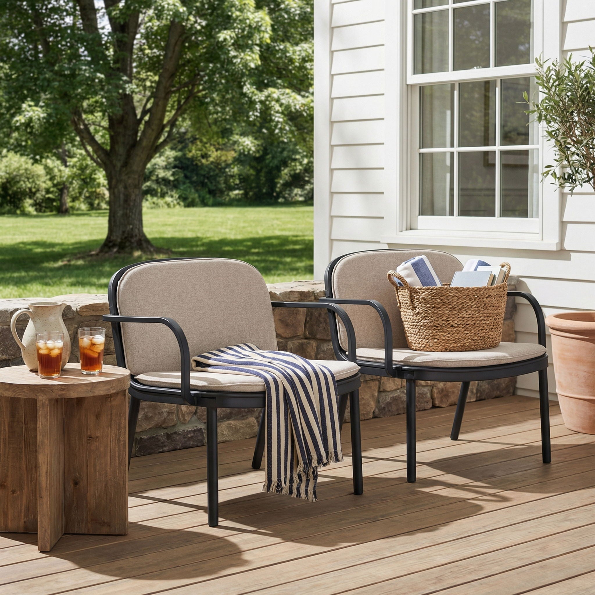 Luna Outdoor Club Chair Set of 2