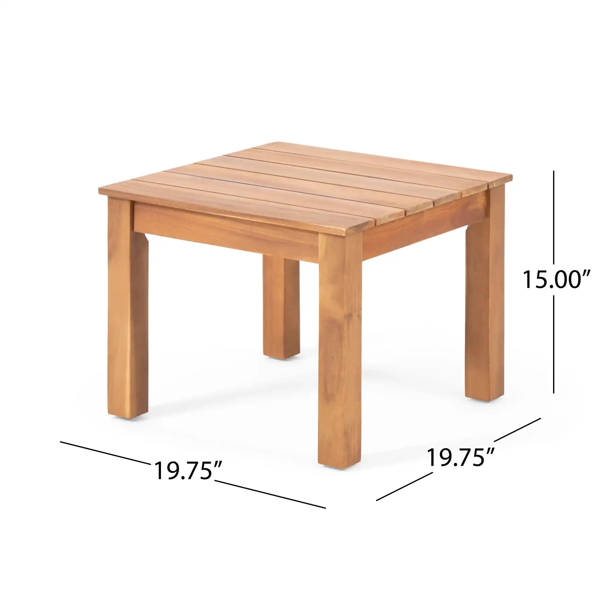 Halcyon Outdoor Side Table With Slat Design