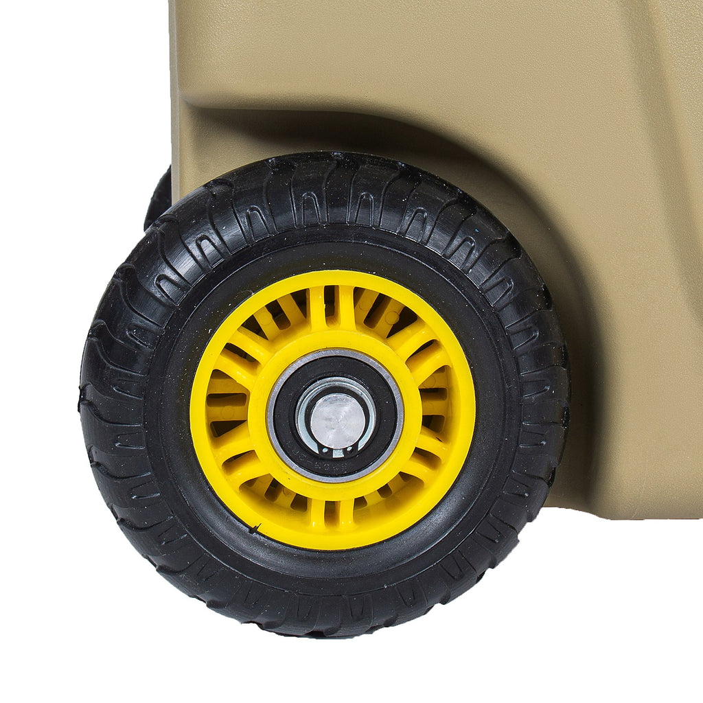 65 Quart Khaki Cooler, Ultra-Tough Hard Shell Ice Chest
