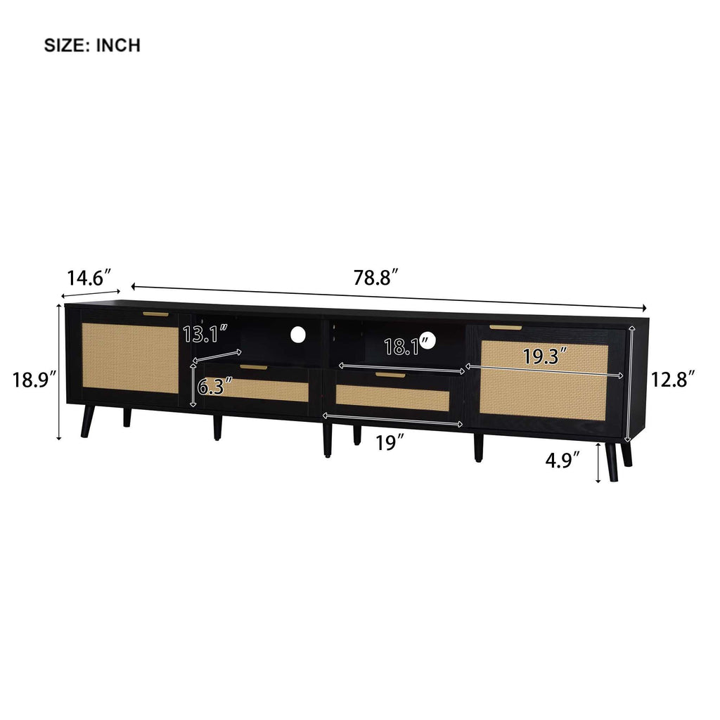 TV Stand Media Console With Cable Management