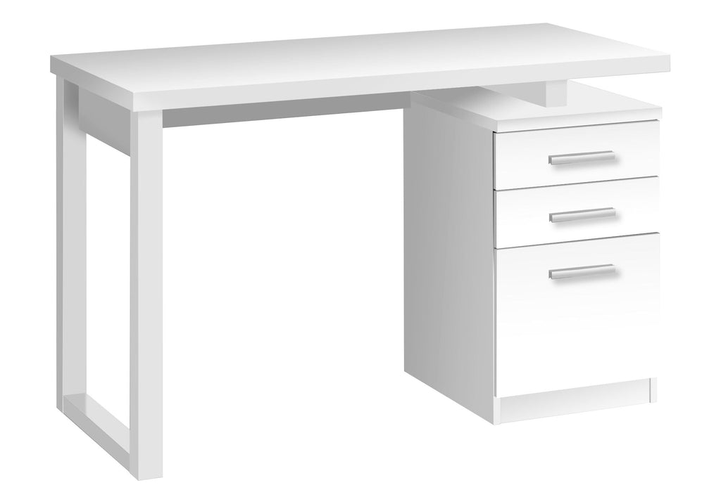 Computer Desk for Home Office Laptop with Reversible Storage Drawers