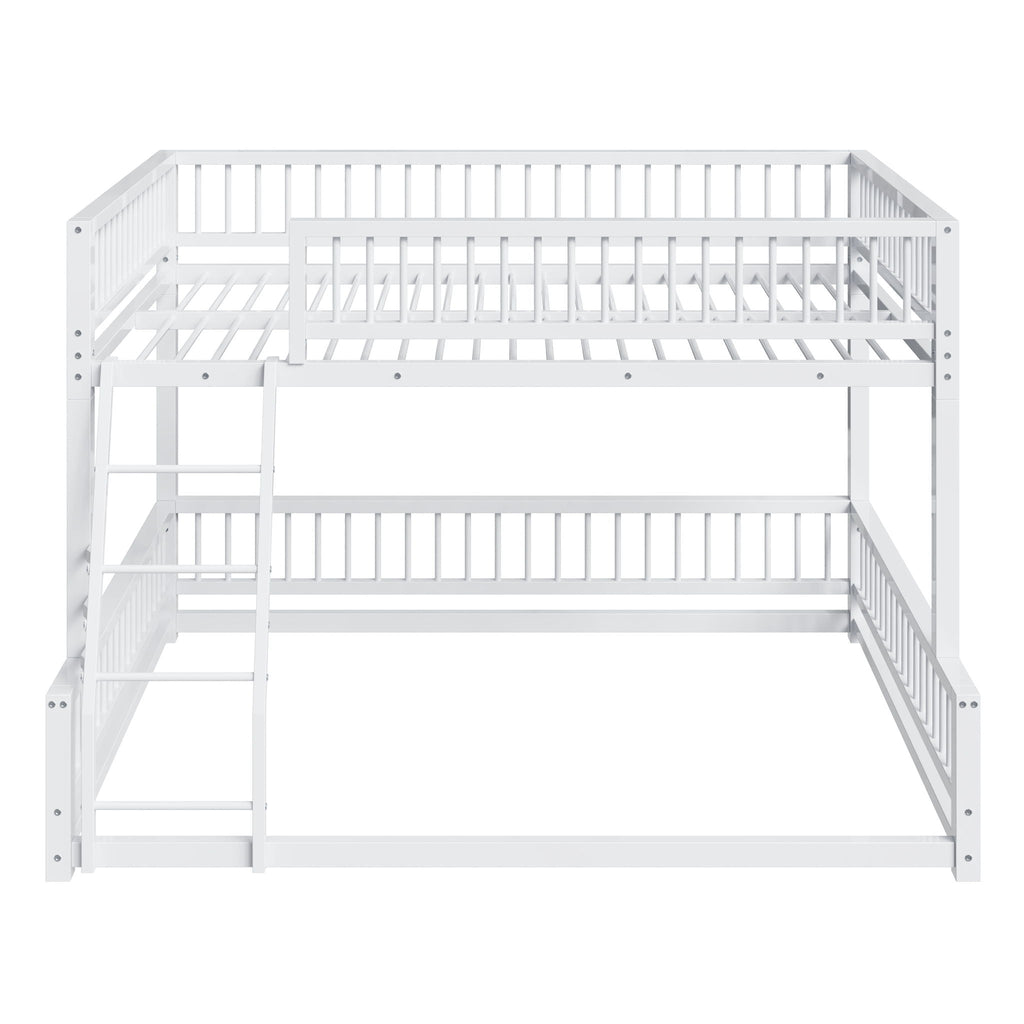 Bunk Bed With Ladder And Safety Guardrails