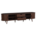 TV Stand For 70" TV With Tambour Doors And Built-In Power Outlet