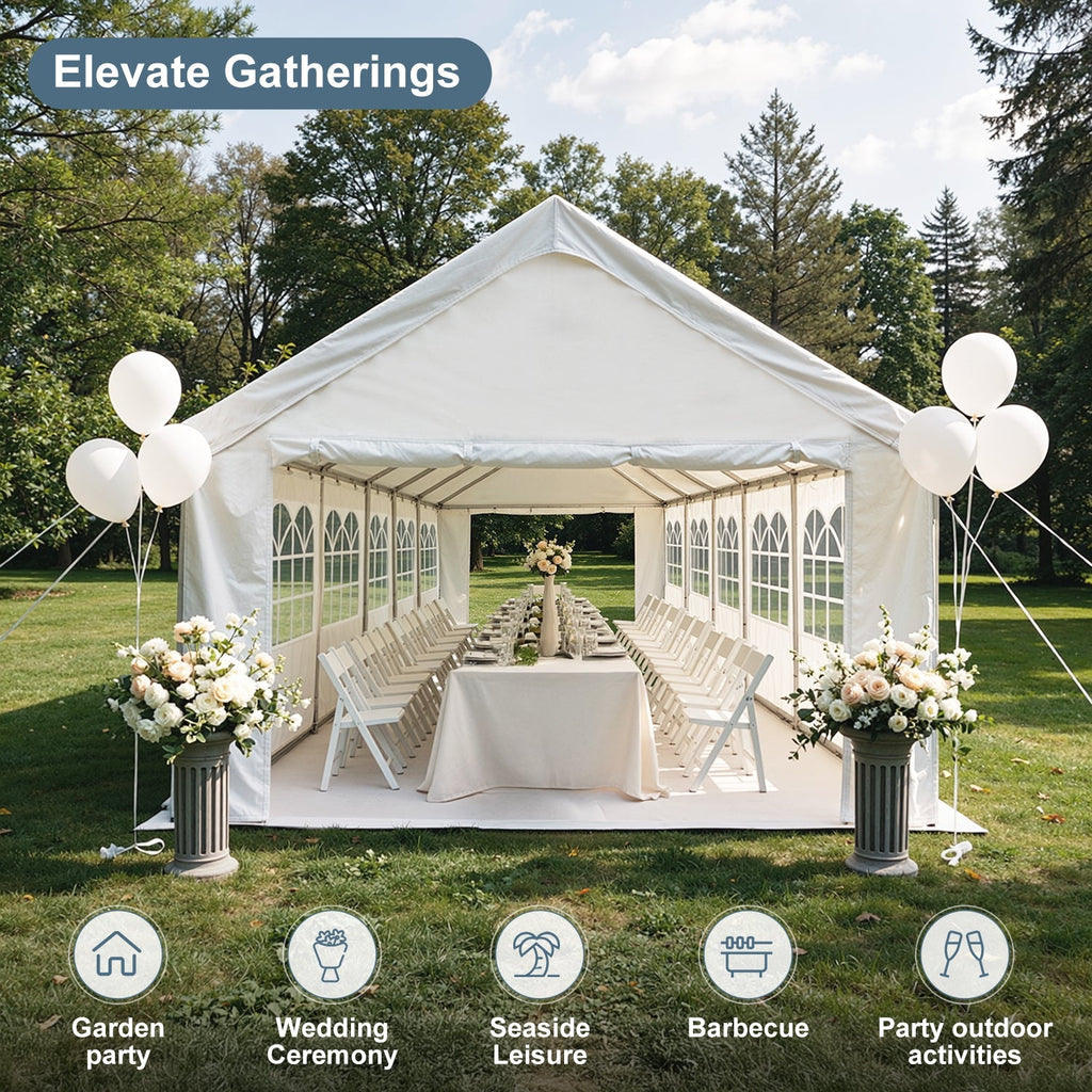 20'x40' Carport Car Canopy Party Tent with Removable Sidewalls