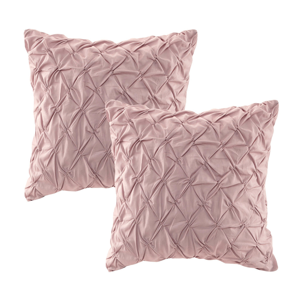 8 Piece Cotton Printed Comforter Set Blush California King