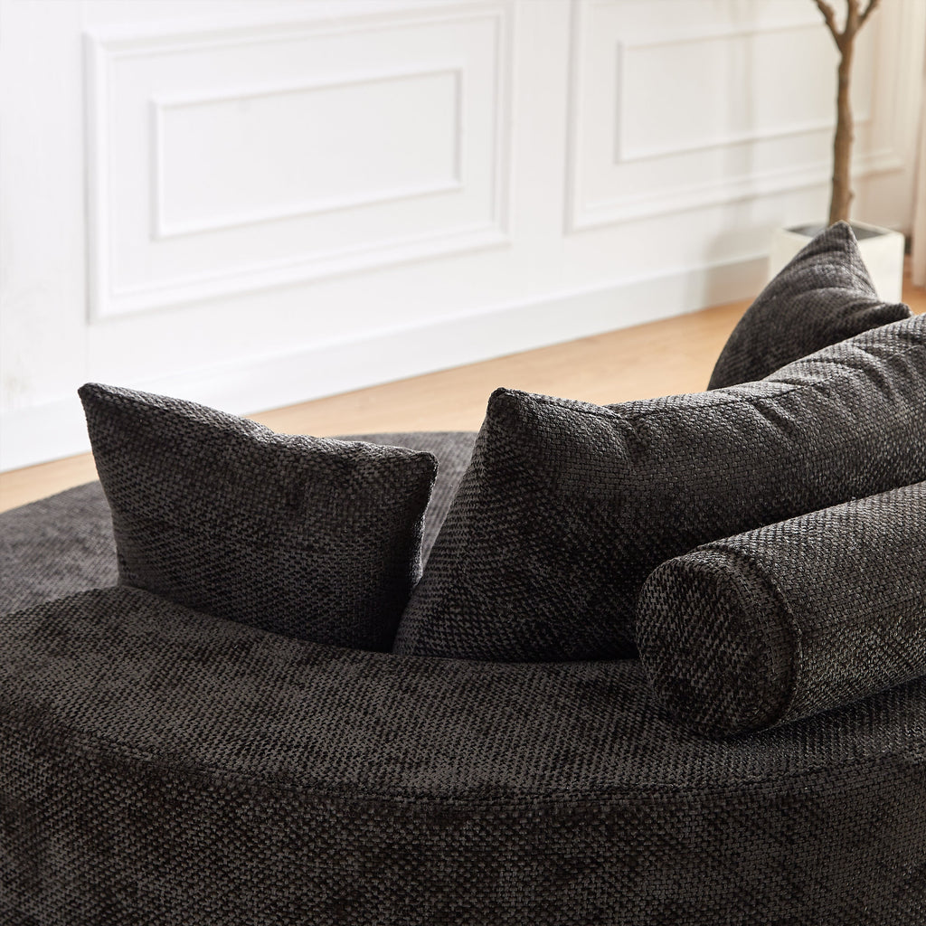 55'' Chenille Foam Single Swivel Chair