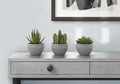 6" Tall Artificial Succulent Plant Set of 3