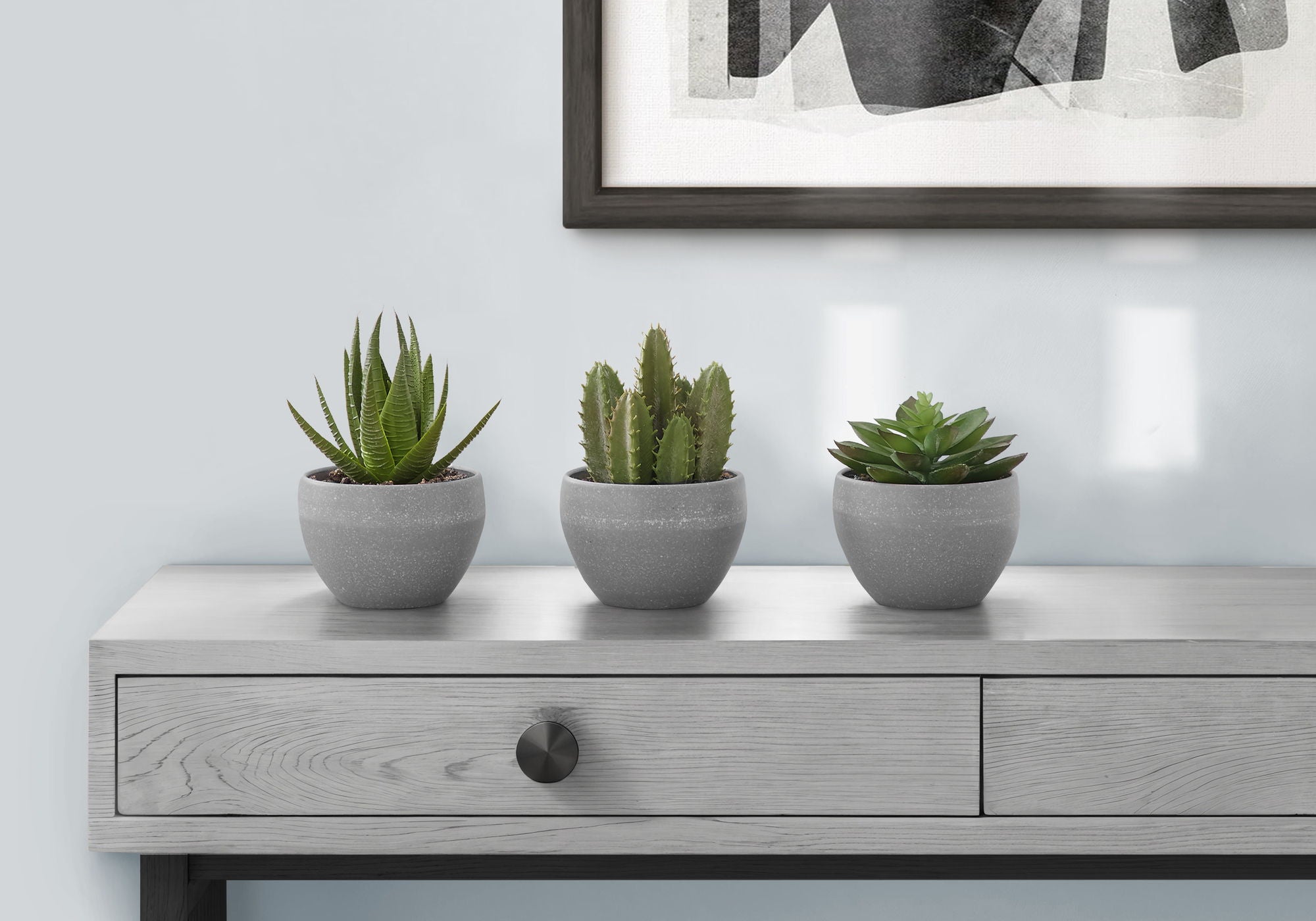 6" Tall Artificial Succulent Plant Set of 3